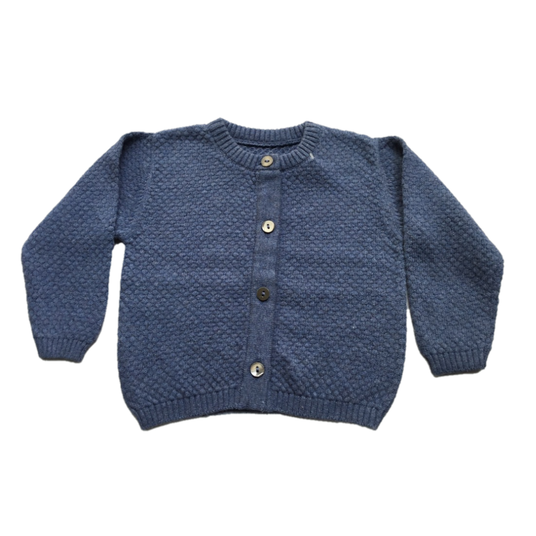 Blue Cardigan for Baby | 100% Organic Cotton-Silk - Mojopanda Organic  Store