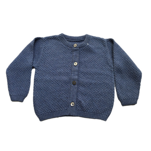 Blue Cardigan for Baby | 100% Organic Cotton-Silk - Mojopanda Organic  Store