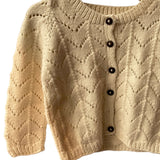 Cardigan Ivory  | For Girl & Boy | 100% Organic Wool