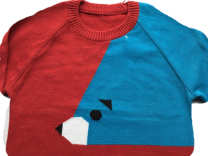 Blue-Red Sweater for Baby | 100% Organic Cotton - Mojopanda Organic  Store