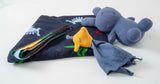 Gift  Set of 4 (Blanket with Muslin Bib, Rabbit, Giraffe Comforter) | 100% Organic Cotton